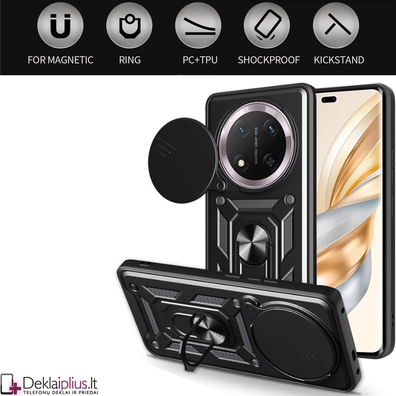 5in1 smūgiams atsparus dėklas su kameros apsauga - juodas (Huawei Honor Magic 7 Lite) 5in1 smūgiams atsparus dėklas su kameros apsauga - juodas (Huawei Honor Magic 7 Lite)